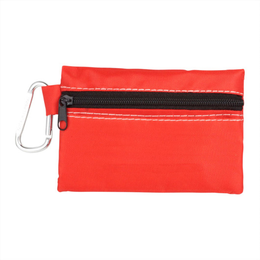Zippered 20PC First Aid Pouch Red